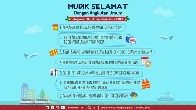 Mudik selamat dengan angkutan umum.