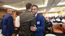 Dalam raker tersebut, Ketua Umum Akuatik Indonesia, Anindya Bakrie, bicara tentang pembinaan atlet muda. (Bola.com/M Iqbal Ichsan)