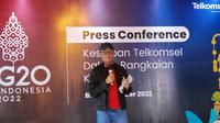 Direktur Network Telkomsel, Nugroho, saat jumpa media di Bali, Rabu (19/10/2022).