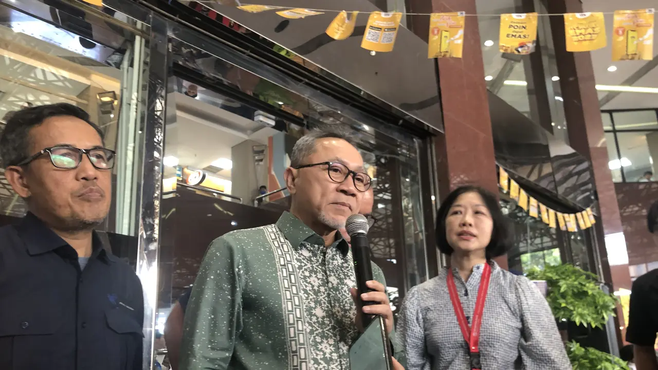 Menteri Perdagangan (Mendag) Zulkifli Hasan, Rabu (4/10/2023). (Elza/Liputan6.com)