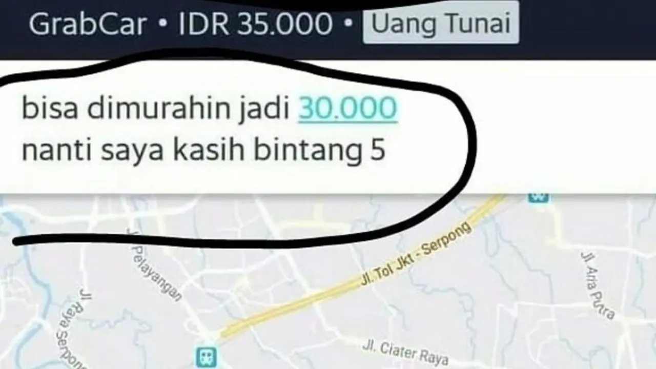 6 Chat Penumpang Ojek Online Tawar Tarif Ini Bikin Geleng Kepala