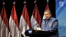 Ketua Umum Partai Demokrat Susilo Bambang Yudhoyono menyampaikan pidato politiknya dalam acara HUT Ke-17 Partai Demokrat di Jakarta, Senin (17/9). Dalam pidato politik itu, SBY menceritakan perjalanan Partai Demokrat. (Merdeka.com/Iqbal S Nugroho)
