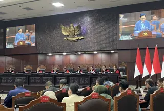 Ahli sekaligus pakar militer Muhammad Haripin menyoroti ketentuan perpanjangan usia pensiun prajurit TNI dalam revisi Undang-Undang (UU) TNI. (Liputan6.com/Winda Nelfira)