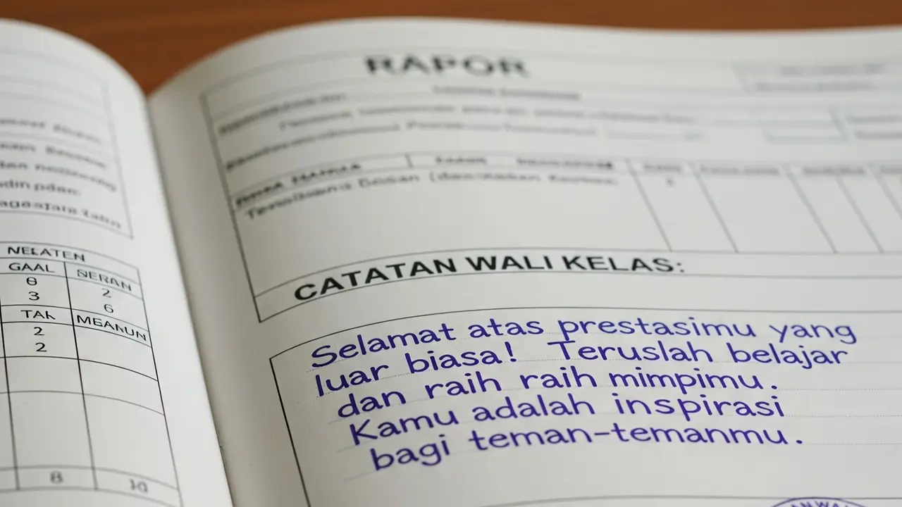 65 Catatan Wali Kelas Semester 1, Efektif dan Memotivasi Siswa