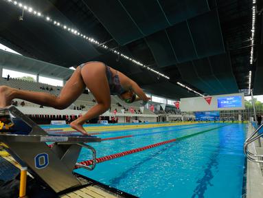 Kejuaraan Nasional (Kejurnas) Akuatik 2026 resmi dimulai pada Selasa (28/04/2026) di Stadion Akuatik Gelora Bung Karno, Senayan, Jakarta. (Bola.com/Bagaskara Lazuardi)