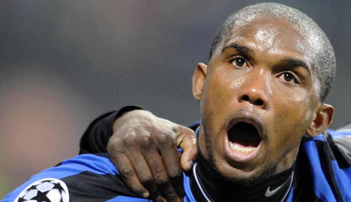 8. Samuel Eto'o (Barcelona, Inter Milan, Chelsea) - 6 Gol. (AFP/Damien Meyer)