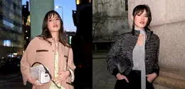 Kehadirannya di Milan tak hanya menarik perhatian saat menghadiri show, tetapi juga ketika menikmati waktu berjalan-jalan di kota mode tersebut dengan deretan gaya layering yang chic dan effortless. [@raisa6690].
