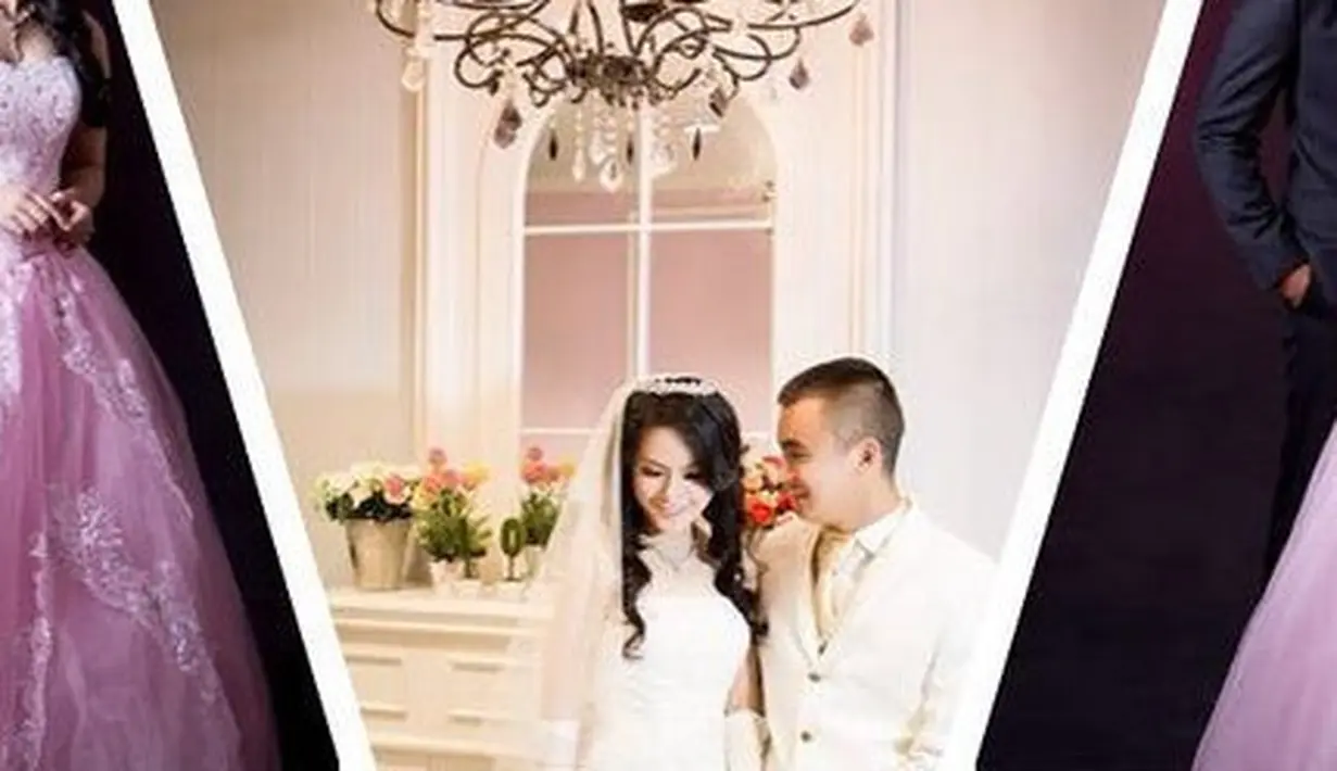 Lady juga mengenakan gaun pengantin warna putih lengan dengan sarung tangan panjang, dan veil serta tiaranya. [@ladynayoan]