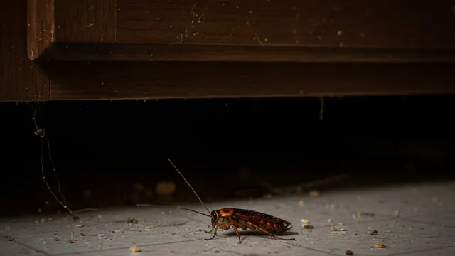 Kecoa di Bawah Kabinet Dapur