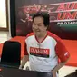 Legenda bulu tangkis Indonesia Liem Swie King mengaku heran dengan performa wakil tunggal putra Merah Putih di Olimpiade Paris 2024. Hal ini dia sampaikan saat diwawancarai awak media di sela-sela Audisi Umum PB Djarum 2024 di GOR Djarum, Jati, Kudus pada Kamis (12/9/2024). (Liputan6.com/Melinda Indrasari)