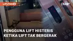 Pengguna TikTok dj_tatabawel32 dan temannya terjebak di lift lantai 9. Lift tidak mau turun meskipun sudah menekan tombol 4 dan 5