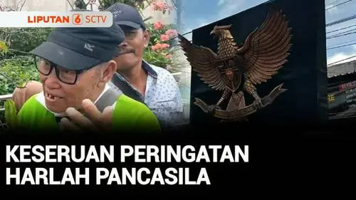 VIDEO: Peringatan Harlah Pancasila, Warga Berebut Gunungan saat Tiba di Makam Bung Karno