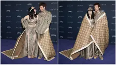 Foto kolase Billie Eilish (kiri) dan Jesse Rutherford tiba pada acara LACMA Art+Film Gala di Los Angeles County Museum of Art, Los Angeles Amerika Serikat, 5 November 2022. (AP Photo/Allison Dinner)