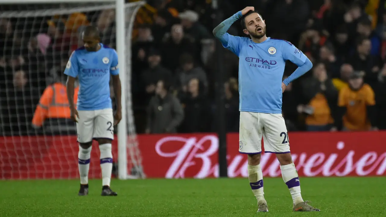 Ekspresi Pemain Manchester City Saat Takluk dari Wolverhampton