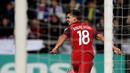 Pemain Portugal, Andre Silva, mencetak tiga gol ke gawang Kepulauan Faroe pada laga Grup B Kualifikasi Piala Dunia 2018 zona Eropa di Torsvollur Stadium, Selasa (11/10/2016) dini hari WIB. (AFP/Francisco Leong)