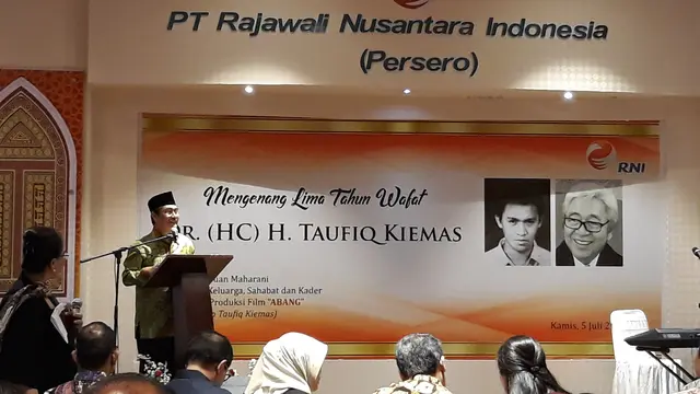 Sejumlah tokoh dan pejabat menghadiri haul dan rilis produksi film untuk Taufiq Kiemas