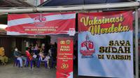 Polda Metro Jaya menginisiasi Vaksinasi Merdeka untuk kado HUT ke 76 RI. (Humas Polda Metro Jaya)