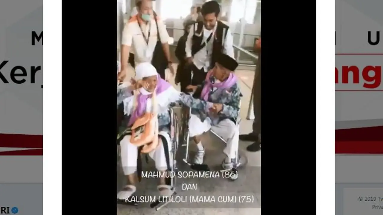 Kakek dan nenek pergi haji