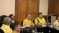 Anggota Dewan Pakar Partai Golkar Ridwan Hisjam, menghadiri acara Pemrakarsa Penggerak Kebangkitan Partai Golkar yang digelar para eksponen Partai Golkar di Jakarta, Rabu (12/7/2023).