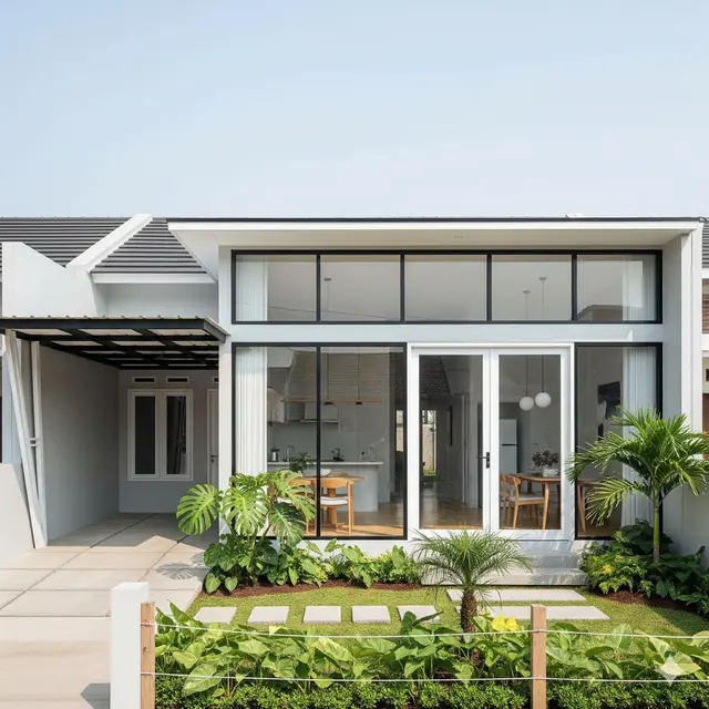 Model Rumah 7x12 Modern 2025 Low Budget untuk Keluarga Muda. Gemini