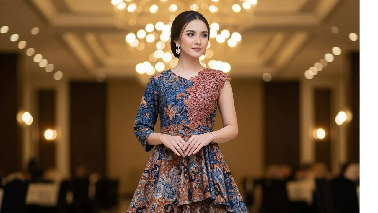 Model Batik Asimetris untuk Tampilan Lebih Tinggi