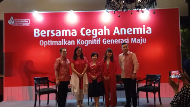 Foto Bersama Para Narasumber di Acara "Bersama Cegah Anemia Optimalkan Kognitif Generasi Maju" (Liputan6.com/Marisa atalia)