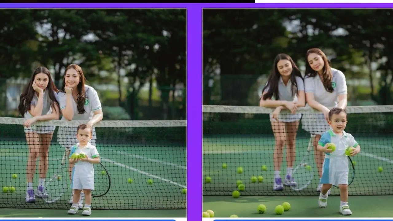 Nagita Slavina dan Gege Elisa siap bertanding di Lagi Lagi Tenis (Foto: Instagram raffinagita1717)