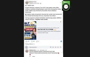 Cek Fakta: Hoaks Link Pendaftaran BLT UMKM 2026 Via Telegram