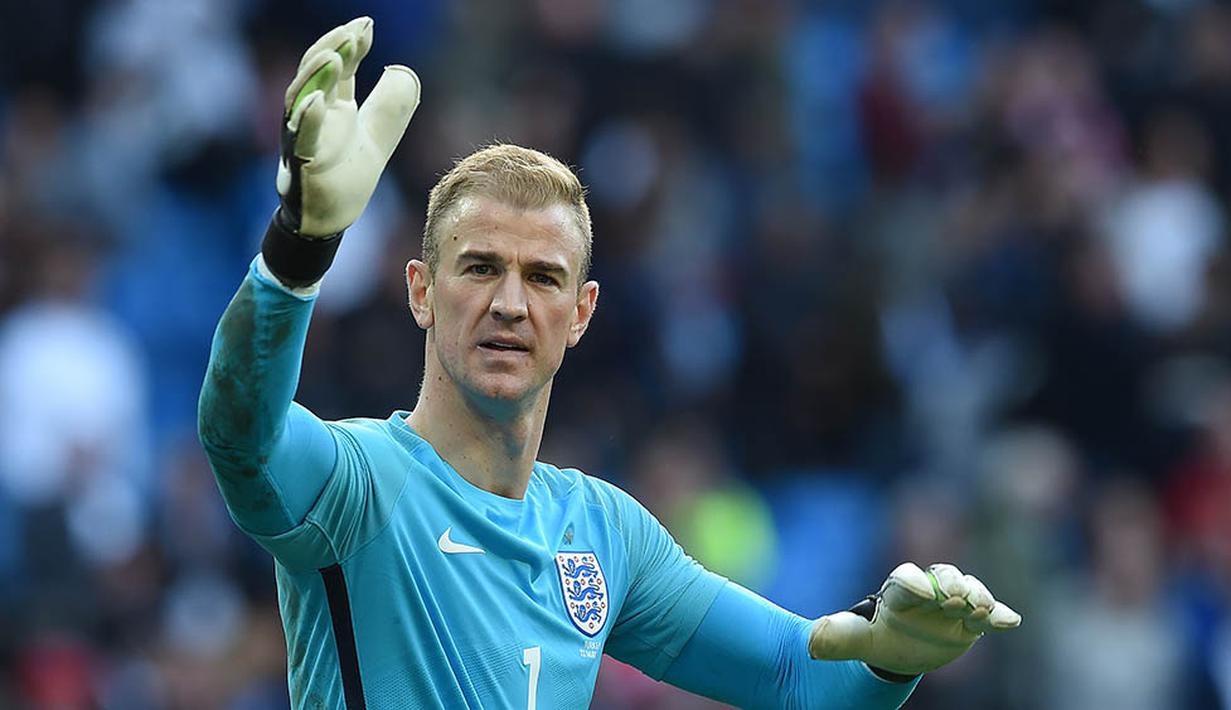 Kiper - Joe Hart, kiper Manchester City ini posisinya sebagai penjaga gawang nomor satu di Inggris tampaknya belum tergantikan. Pada posisi kiper nomor dua ditempati penjaga gawang Southampton, Fraser Forster. (AFP/Paul Ellis)