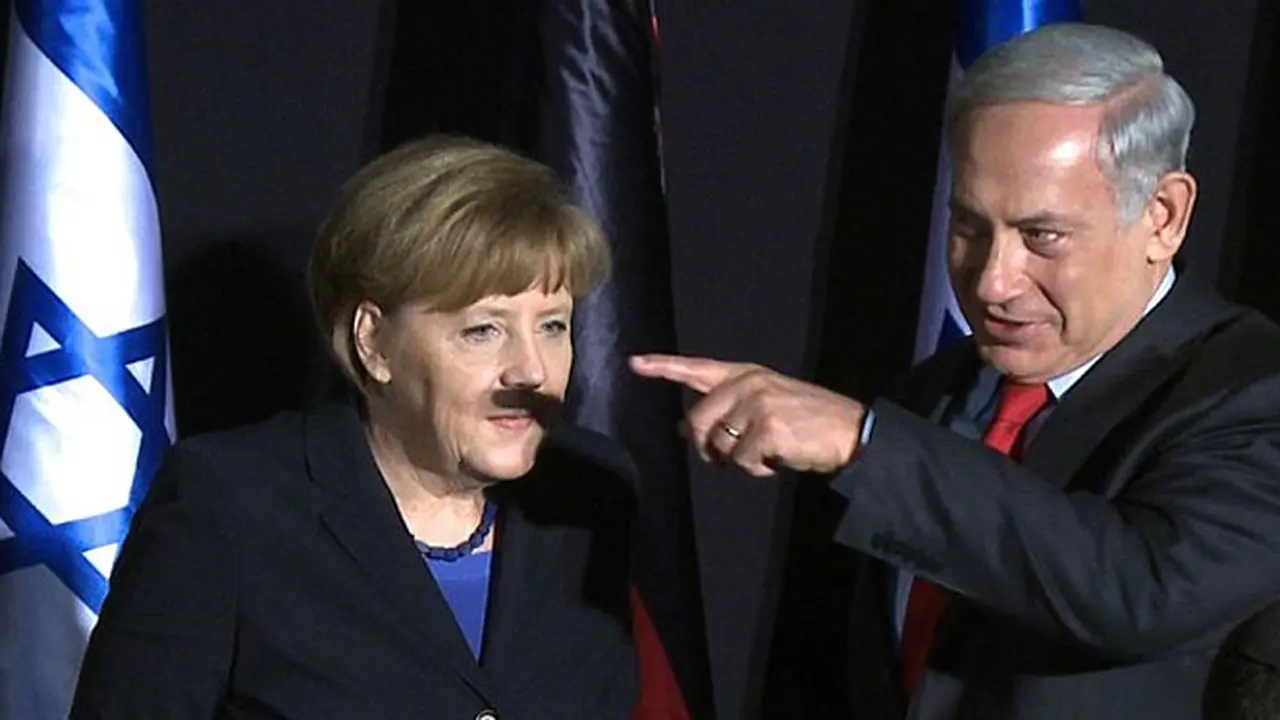 Heboh Foto PM Israel Kasih Kumis `Hitler` ke Kanselir Jerman