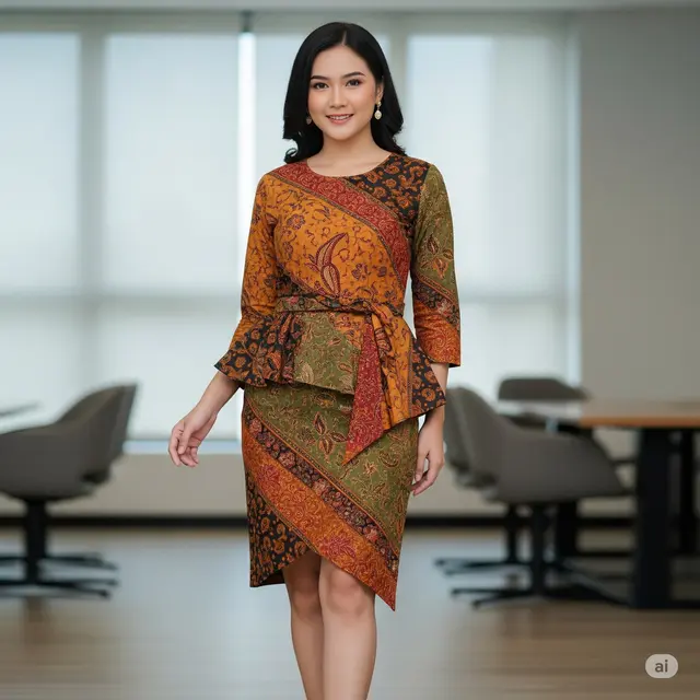 Dress Peplum Asimetris