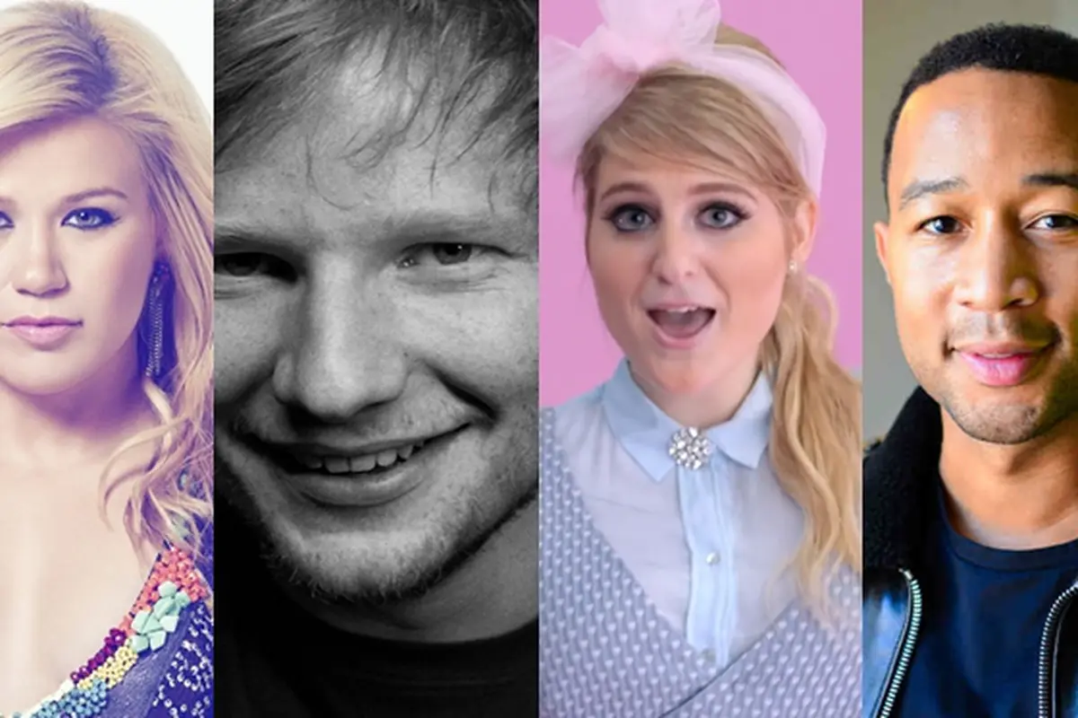 Kelly Clarkson, Ed Sheeran, Meghan Trainor, dan John Legend