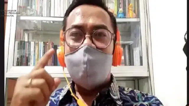 Turyono ketika membagikan pengalamannya saat diisolasi karena COVID-19 (Tangkapan Layar Youtube BNPB)