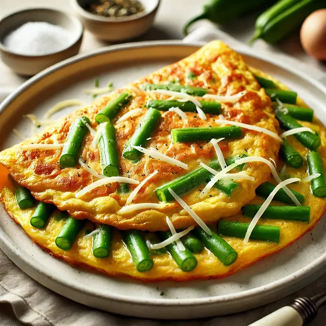 3. Omelet Buncis Keju Gurih