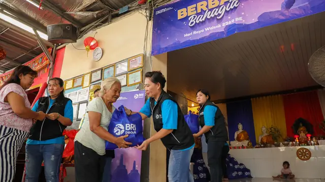 Ribuan Sembako untuk Umat Buddha Disalurkan Lewat Program BRI Peduli, Rayakan Momentum Hari Waisak 12 Mei 2025