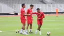 Diketahui, Timnas Bulgaria tampil diperkuat oleh 13 pemain yang merumput di luar negeri (abroad). Tampak dalam foto, para ppemain Timnas Indonesia saat sesi latihan untuk FIFA Series 2026 Stadion Madya, Kompleks Gelora Bung Karno, Senayan, Jakarta, Minggu (29/3/2026). (Bola.com/M Iqbal Ichsan)