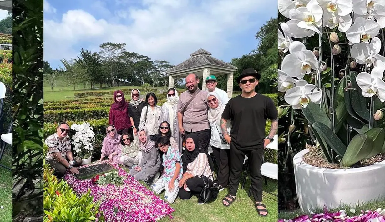 Bersama keluarga dan Noah, kini BCL tampak lebih tegar di depan makam Ashraf Sinclair [instagram/bclsinclair]