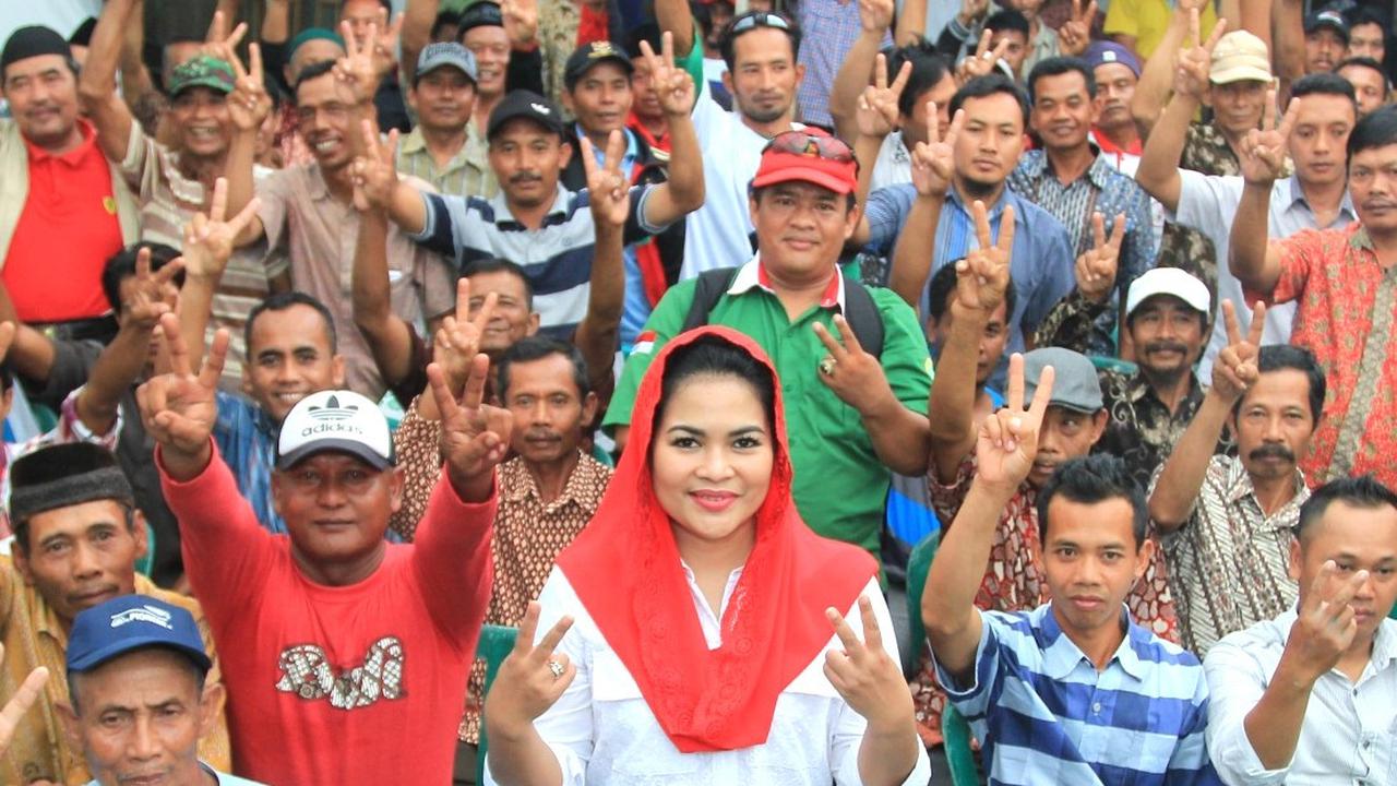 Calon Wakil Gubernur nomor 2 Puti Guntur Soekarno. (Liputan6.com/Dian Kurniawan)
