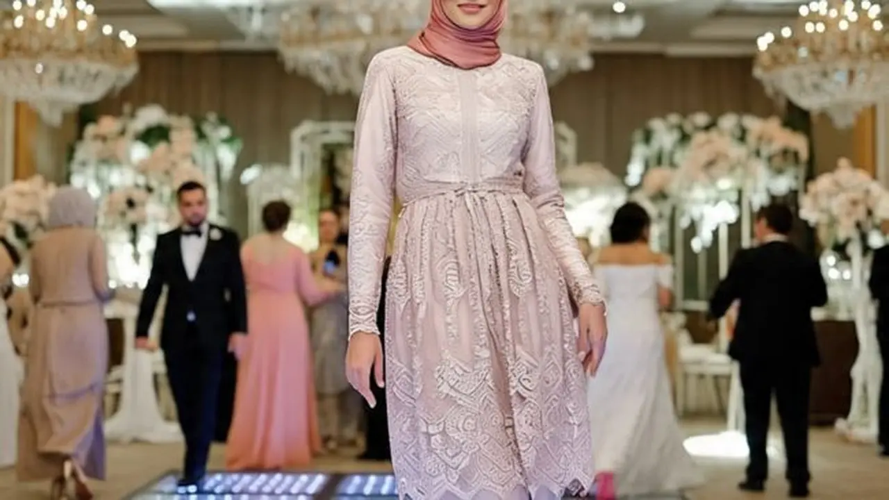 Ilustrasi Dress Musimah Kekinian (Sumber Gambar: Meta AI)