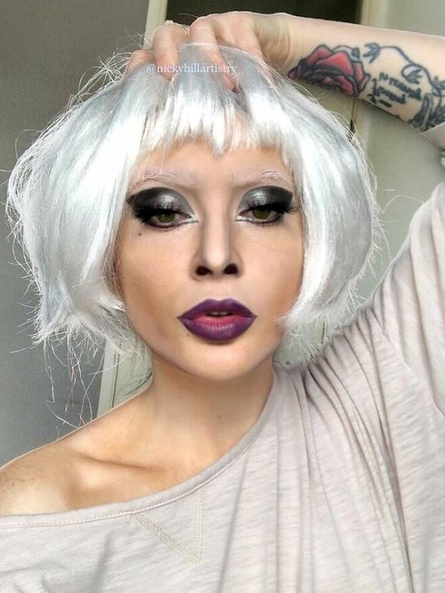 Wanita Ini Buat Ilusi Optik hingga Wajah Seleb dari Makeup, 7 Hasilnya Mengagumkan