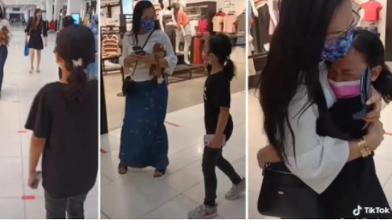 Momen Haru Ibu dan Anak Bertemu Setelah 2 Tahun Terpisah, Menangis di Mal