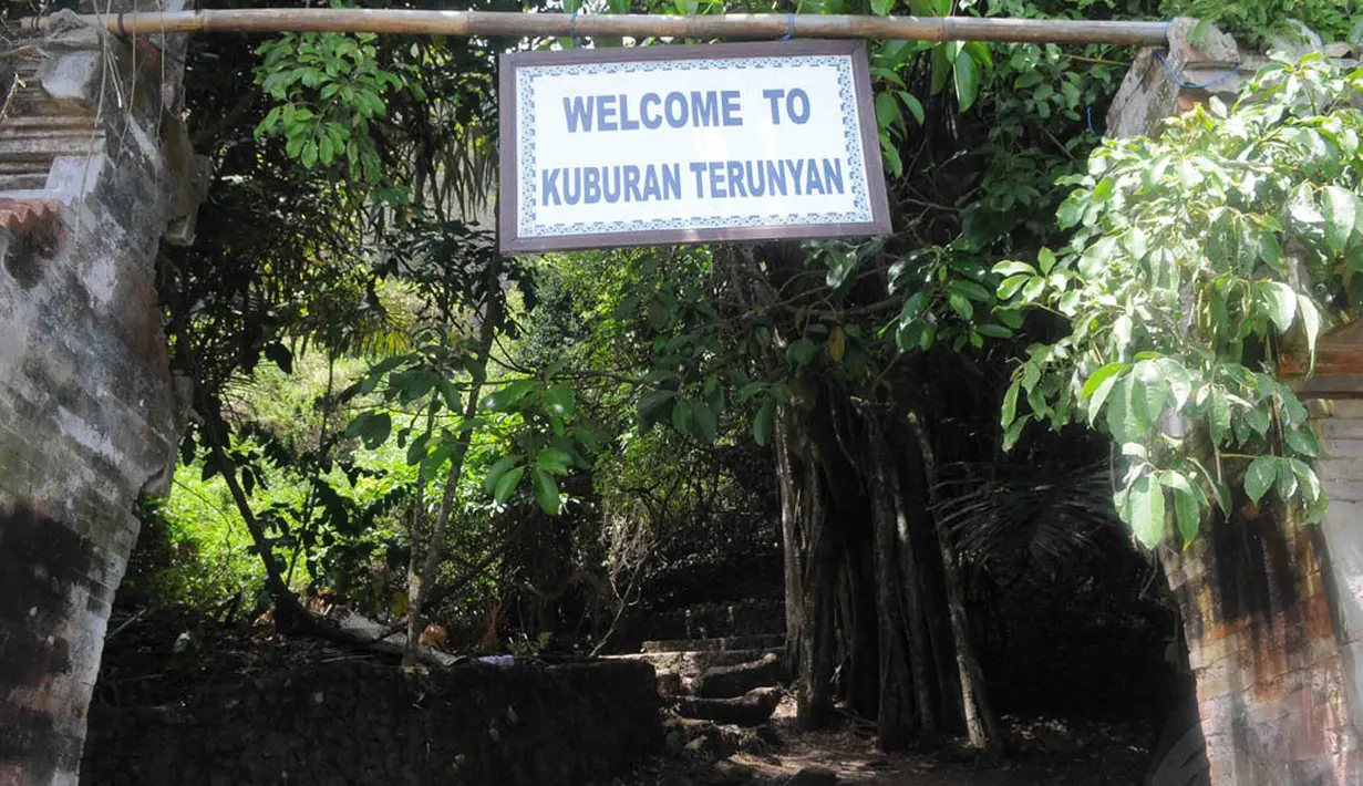 Kuburan Trunyan di Bali merupakan sebuah kuburan yang membuat bulu kuduk berdiri. (Liputan6.com/Herman Zakharia)