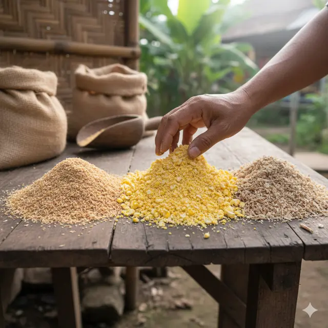 Cara Membuat Pakan Fermentasi Ayam Kampung (Foto: Gemini AI)