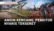 Angin kencang yang berlangsung di kawasan Klaten bahkan sampai membuat tower sutet roboh. Sementara di Grobogan, pemotor yang tengah meneduh nyaris ikut terbawa angin.