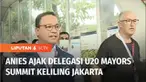 Gubernur DKI Anies Baswedan mengajak sejumlah delegasi U20 Mayors Summit keliling Kota Jakarta, dengan menggunakan transportasi umum. Bahkan, rombongan sempat diajak melintasi penyeberangan jalan yang sempat digunakan untuk Citayam Fashion Week.
