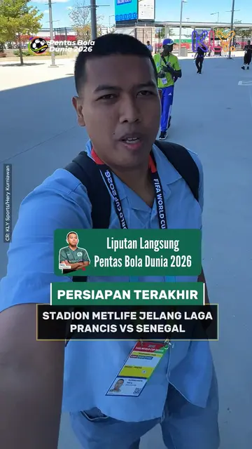 Persiapan terakhir Stadion Metlife, New Jersey, AS, jelang laga Prancis vs Senegal