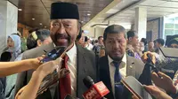 Ketua DPP Partai NasDem Surya Paloh  usai Sidang Tahunan DPR, Jakarta, Jumat (16/8/2024). (Foto: Liputan6.com/Delvira Hutabarat).