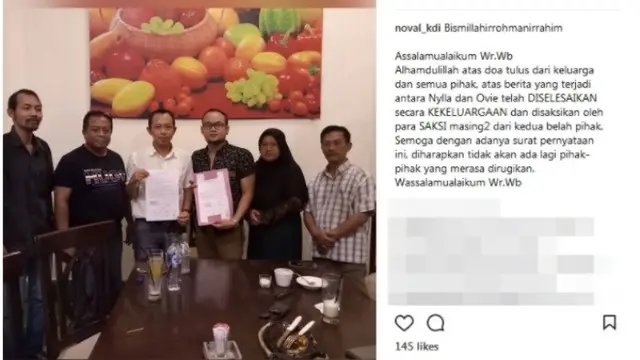 Saksi perjanjian damai Nila dan Bu Dendy (©instagram/noval_kdi/kapanlagi)