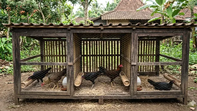 Kandang Sekat Ayam Lidi