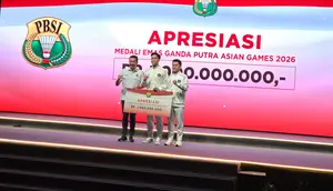 PBSI Rayakan Dua Emas Asian Games 2026, Fadil dan Taufik Ingatkan Jangan Terlena